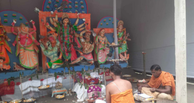 আজ মহানবমী : ১০৮ নীলপদ্মে চলছে দেবী বন্দনা