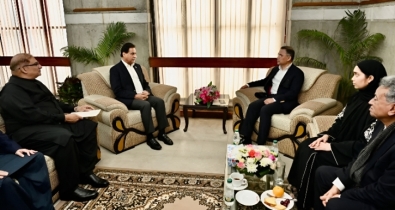 তারেক রহমানের সঙ্গে দেখা করে শোক জানালেন পাকিস্তানের স্পিকার